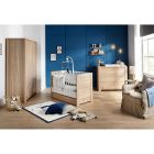 Chambre Trio Lit bébé 60x120 cm + Commode + Armoire Antonin Bois