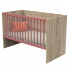 Lit évolutif bébé combiné 70x140 cm en 140x190 cm Nova Rose canyon