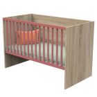 Lit évolutif bébé combiné 70x140 cm en 140x200 cm Nova Rose canyon