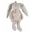 Peluche lapin Pili veloudoux beige 25 cm