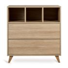 Commode 2 tiroirs 3 niches Loft Honey Ash
