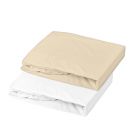 Lot 2 draps-housses jersey 60x120 cm Blanc / Cailloux