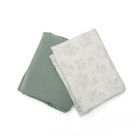 Lot de 2 langes 70x70 cm Pearl Blossom & Lichen