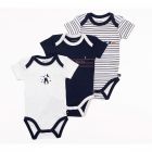 Lot de 3 bodies manches courtes 6 mois Baby sailor