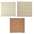 Lot de 3 langes mousseline 60x60cm Honey Moon