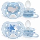 Lot de 2 sucettes Ultra douces 6/18 mois Baleine et Étoile