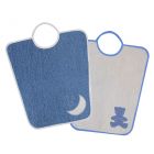 Lot de 2 bavoirs Maternelle Ours + Lune