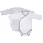 Lot de 2 bodies blanc/gris 1 mois Céleste