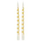 Lot de 2 bougies coniques Tourbillons dorés