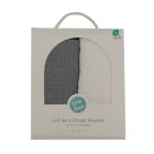 Lot de 2 Draps housse Double gaze 60 x 120 cm - Ecru / Gris