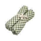 Lot de 2 langes Gaspard 70x70 cm Damier Olive