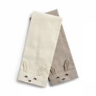 Lot de 2 serviettes de table Vanilla White et Moonshell