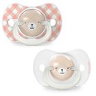 Lot de 2 sucettes symétriques SX Pro Wild&ampFree 0-6 mois Rose