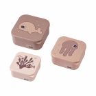 Lot de 3 boîtes à goûter gigognes Sea friends Rose