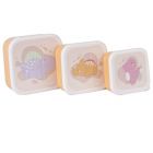 Lot de 3 Lunch box enfant Moutarde