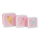Lot de 3 Lunch box enfant Rose