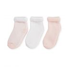 Lot de 3 paires de chaussettes bébé 0/3 mois rayures rose-blanc