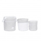 Lot de 3 paniers de rangement Lily Grey