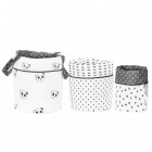 Lot de 3 paniers de rangement Panda Chao Chao