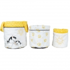 Lot de 3 paniers de rangement Pluche et Pompon