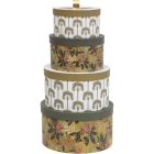 Lot de 4 boîtes de rangement Tropical