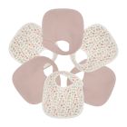 Lot de 6 bavoirs 1er âge 6 couleurs Liberty