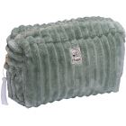 Grande trousse de toilette Louise minky matelassé - sauge