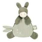 Mini doudou Loulou âne vert fonce