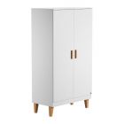 Armoire blanche et bois 2 portes - Collection Lounge