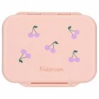 Lunch box inox 2 compartiments cerises rose