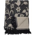 Plaid en coton Mali noir 160x130 cm
