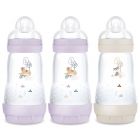 Lot de 3 biberons Anti-colique 260ml Easy Start Lilas et Sable