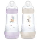 Lot de 2 biberons Anti-colique 260ml Easy Start Lilas et Sable