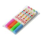 Lot de 4 marqueurs fluorescents néon effaçables Kidymarker RVBO