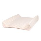 Matelas à langer Zen avec housse Stories Powder Mauve Grid