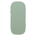 Drap housse coton bio Mélody 80x40 cm Toffee sweet dots eden green