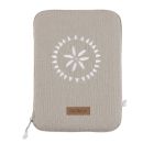 Protège carnet de santé plumes de lune Beige