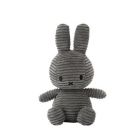 Peluche lapin Miffy velours côtelé anthracite 23 cm