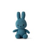 Peluche lapin Miffy velours côtelé éco 23 cm Bleu atlantique
