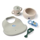 Coffret repas bébé 5 pièces Mileah Dino Roar Dove blue
