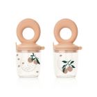 Lot de 2 tétines grignoteuses Miranda Peach Sea shell