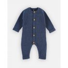 Combi pilote tricot Marine - 1 mois