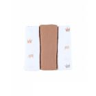 Lot de 3 langes en mousseline Elephants