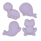 Set de 4 moules de plage Lilas