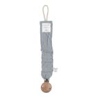Attache-tétine universelle en coton bio Bleu