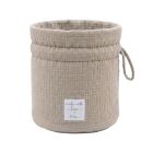 Panier de rangement nomade en coton bio Beige
