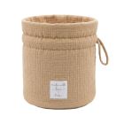 Panier de rangement nomade en coton bio Sable