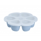 Moule multiportions silicone 6 x 90 ml blue