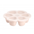 Moule multiportions silicone 6 x 90 ml pink