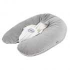 Coussin d'allaitement Multirelax Soft boa Gris clair et écru